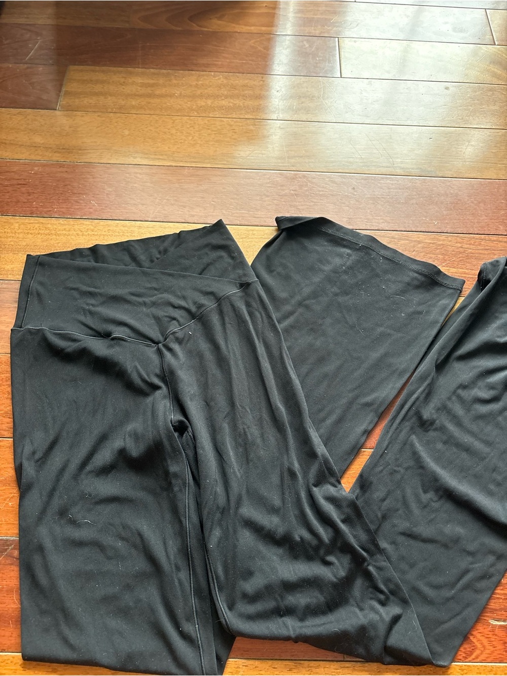 Black Wide-Leg Flare Leggings